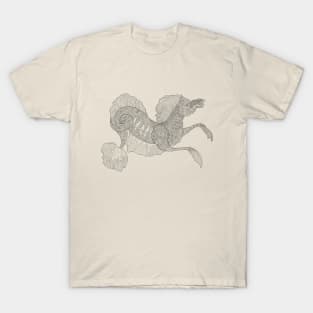 Antique Mythological Hippocampus Seahorse T-Shirt